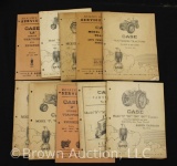 (10) Case operator/parts manuals - tractors