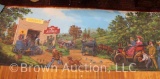 large oil on canvase painting - advertising piece? artist signed