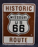 Missouri Route 66 reflectivce road sign