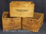 (3) Trojan Powder Co. wooden boxes