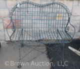 Wrought Iron loveseat outdoor bench