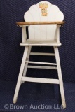 Wooden high chair w/tray