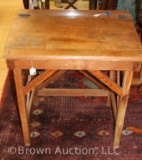 Wooden antique draft table w/slant top