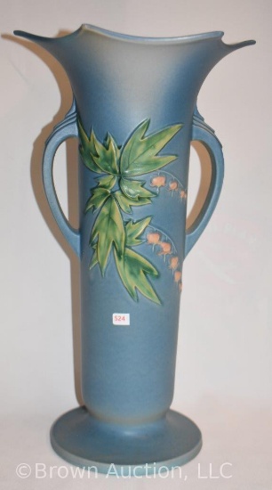 Roseville Bleeding Heart 977-18" vase, blue