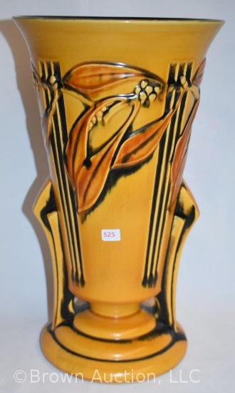 Roseville Laurel 678-14" vase, yellow