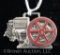 International Harvester Co. hit-and-miss engine watch fob, fob of the month No. 2