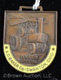 A.D. Baker Co. (steam traction engine tractor) watch fob, fob of the month No. 8