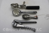 (4) Old aluminum/stainless steel kitchen utensils