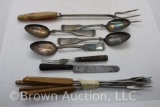 Assortment of old kitchen utensils and flatware