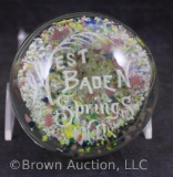 Advertising glass paperweight, 