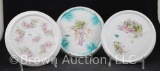 (3) Handpainted porcelain 6.25