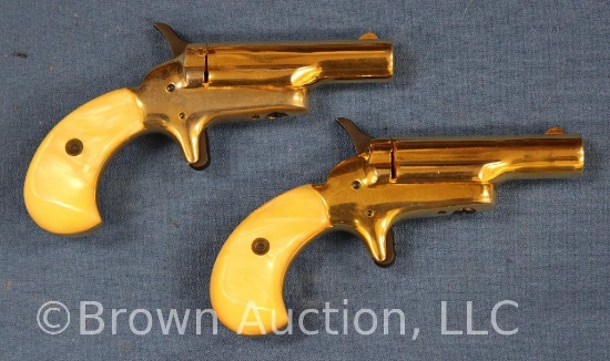 Colt Lord and Lady .22 short derringer set, 2" barrels, gold plated, pearl handled