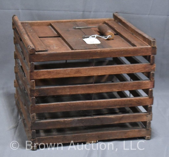 Primitive wooden egg crate