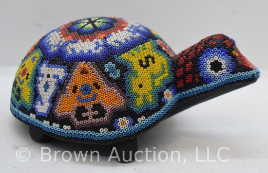 Native American/Indian handcrafted cut/beaded turtle fetish