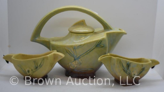 Roseville Wincraft #271 Tea Set, primrose, green/yellow