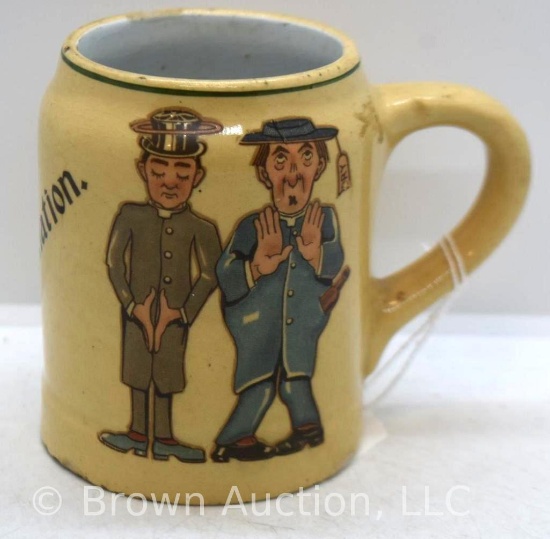 Buffalo pottery "Renunciation" 8oz. occupational beer mug