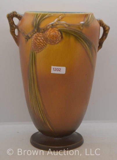 Roseville Pine Cone 709-10" vase, brown