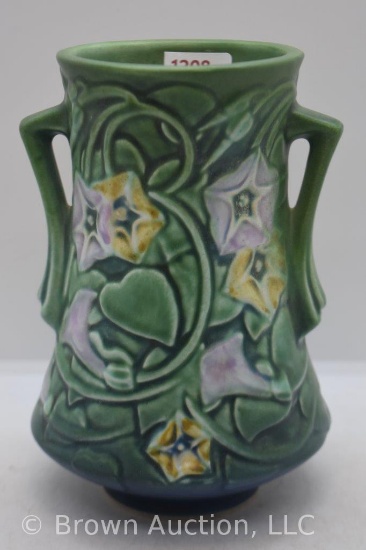 Roseville Morning Glory 724-6" vase, green/blue