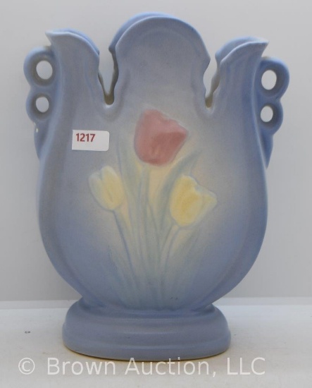 Hull Tulip 101-33-9" vase, blue