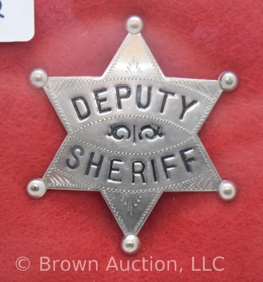 "Deputy Sheriff" 6-point star lawman badge