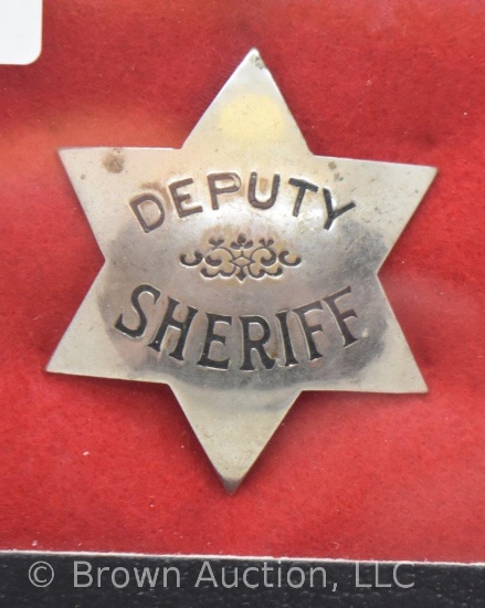 6-point star "Deputy Sheriff" lawman badge, hallmarked
