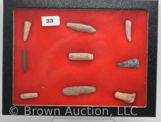 Grouping of (9) Native American artifacts