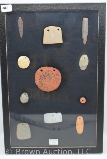 Grouping of prehistoric jewelry pieces (Anasazi)