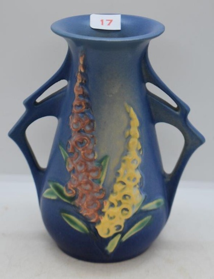 Roseville Foxglove 44-6" vase, blue