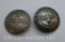 (2) Large Native American buttons