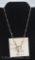Sterling Silver Morganite pendant and earrings set