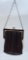 Mrkd. Whiting and Davis maroon mesh purse