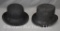 1940's black Bowler hat and man's top hat