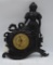 Old Sears and Roebuck Cast Iron Victorian figural woman clock, 