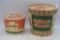 (2) Cottage Cheese containers w/ Hopalong Cassidy lids