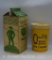 (2) Hopalong Cassidy cartons: Dairymens half gallon milk 1 qt. Ice Cream