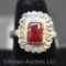 Sterling Silver ruby ring