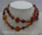 Carnelian beaded necklace, large-small beads