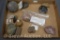 Box lot assortment of Native American Indian small artifacts inclo. Coprolite petrified dinosaur