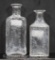 (2) Medicine bottles: Embossed bottle, Cripple Creek, CO; E.E. Sheriff Druggist, Ellsworth, KS