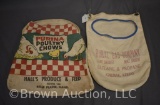 (2) Vintage advertising clothespin holders - Kingman and Belle Plaine, KS