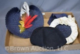 (3) Vintage children's hats