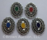 Set of (5) Southwestern concho button covers
