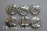 Set of (6) Native American concho button covers
