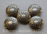 Set of (5) Native American concho button covers