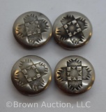 Set of (5) Native American concho button covers
