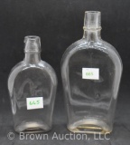 (2) coffin-style whiskey bottles