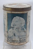 Gillette Safety Razor tin featuring baby shaving
