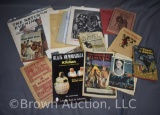 Box lot assortment of Black Americana paper items and books incl. copy of Amos 