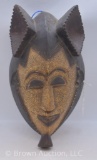Ivory Coast hand carved African tribal mask, early 1900's