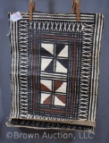 (5) Painted Barkcloth/Tapa strips decorated in geometric shapes